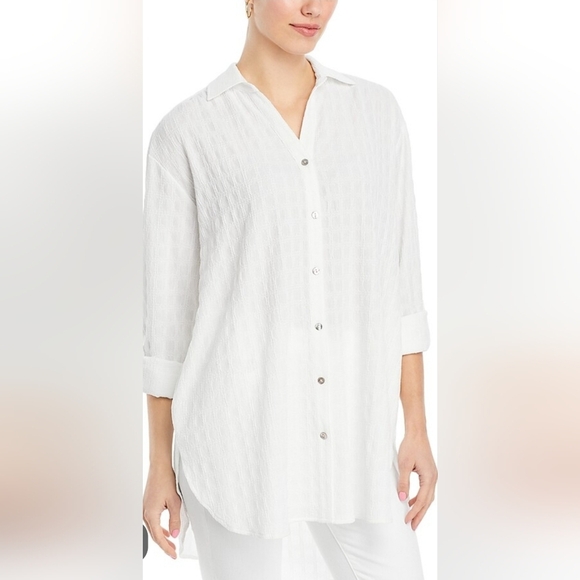 Chenault Tops - Chenault Cream Button-Down Shirt